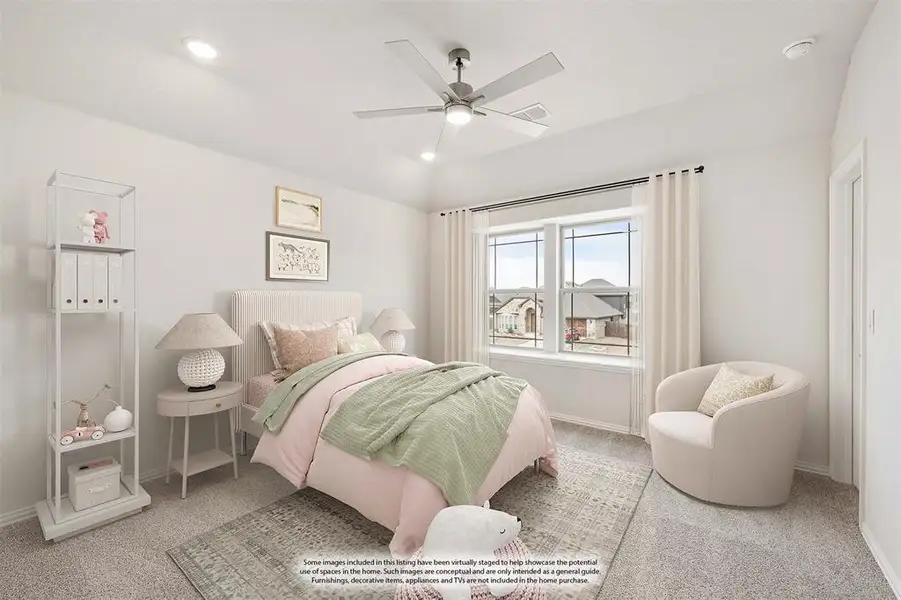 Furnished interior view inside a new home in Sunrise at Garden Valley, Waxahachie (Image 29).