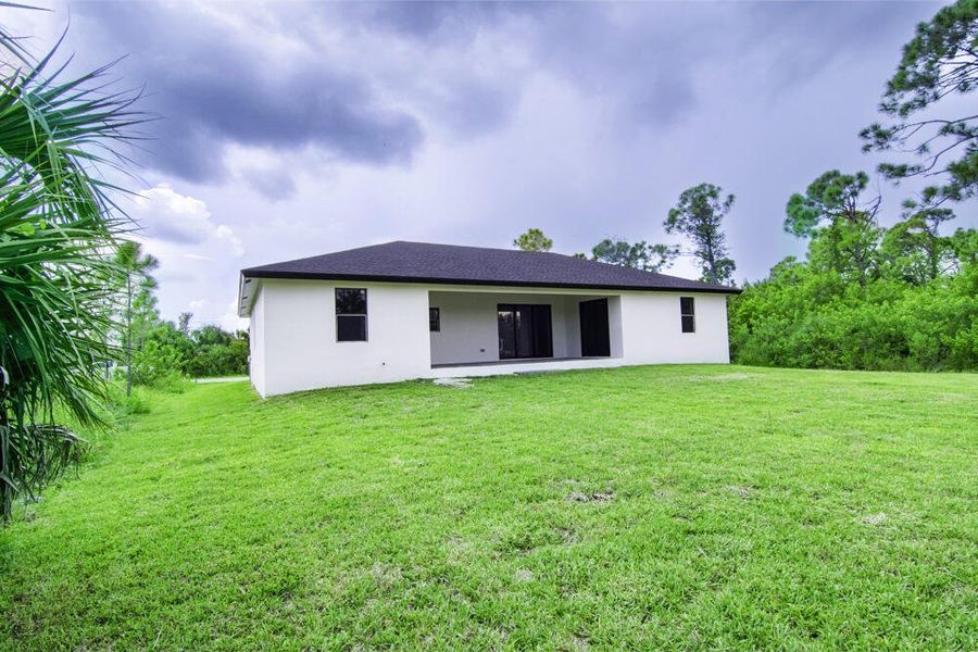 Back View- Backyard patio