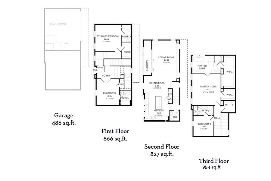 2D floor plan layout of this home in Addison Grove, Addison, TX (Image 1). 2D floor plan layout of this home in Addison Grove, Addison, TX (Image 1).
