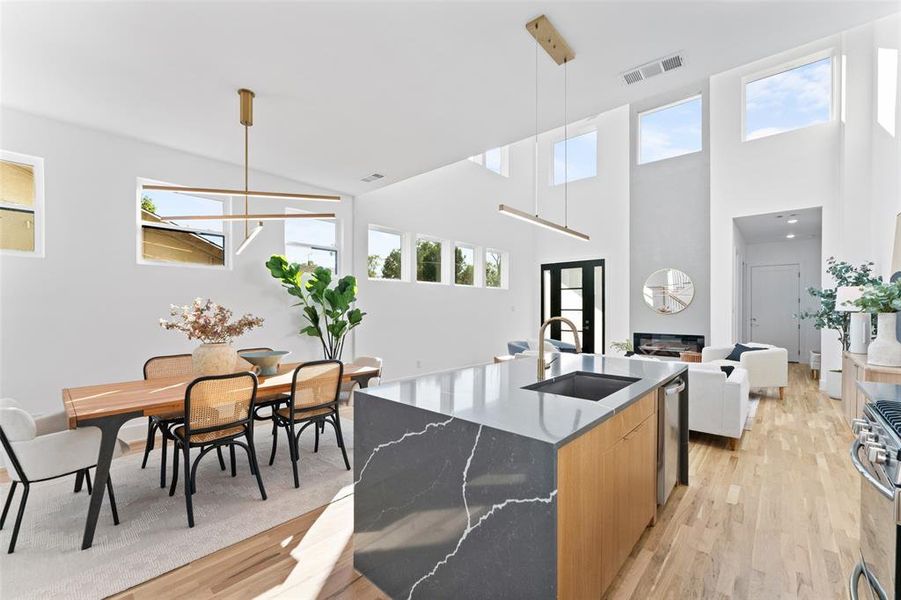 Furnished interior view inside a new home in , Dallas (Image 35).