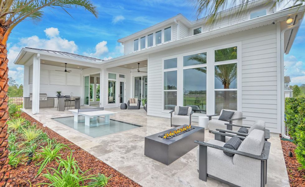 Exterior details and patio area of a home in EverRange, Jacksonville (Image 3).