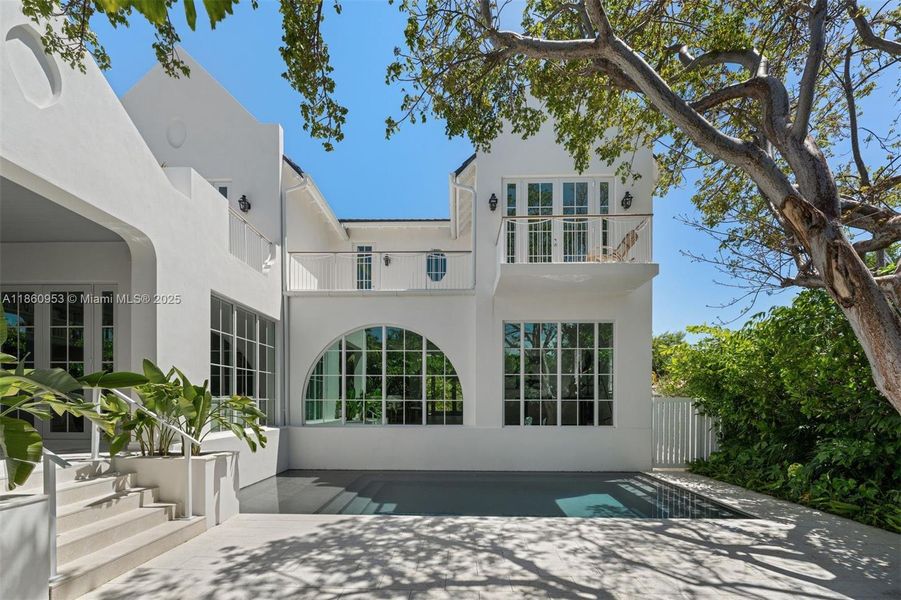 Front exterior of a new home in , Key Biscayne, FL, highlighting curb appeal (Image 22). Front exterior of a new home in , Key Biscayne, FL, highlighting curb appeal (Image 22).