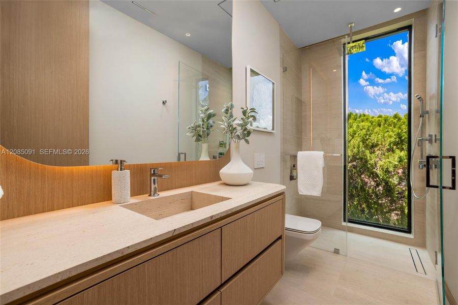 Furnished interior view inside a new home in , Miami Beach (Image 36).