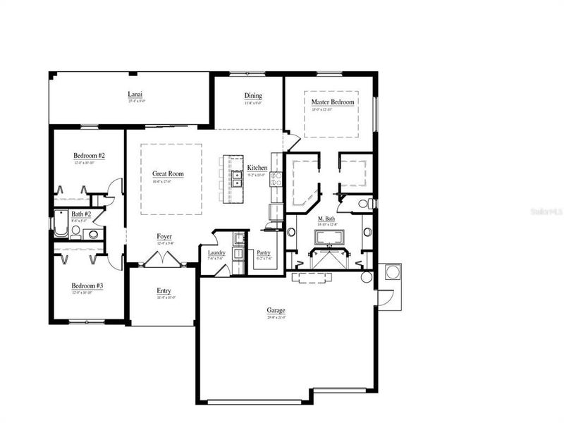 2D floor plan layout of this home in , Venice, FL (Image 6).