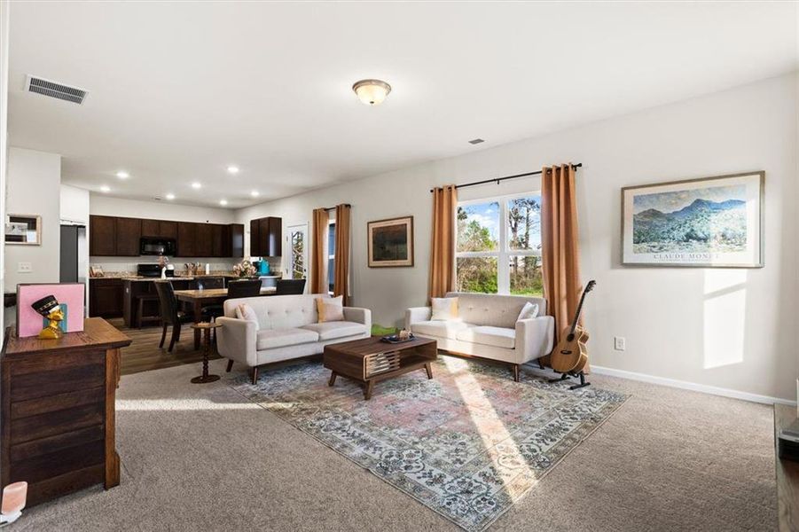 Furnished interior view inside a new home in Garrett Preserve, Hiram (Image 21).