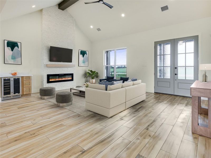 Furnished interior view inside a new home in , Angleton (Image 16).