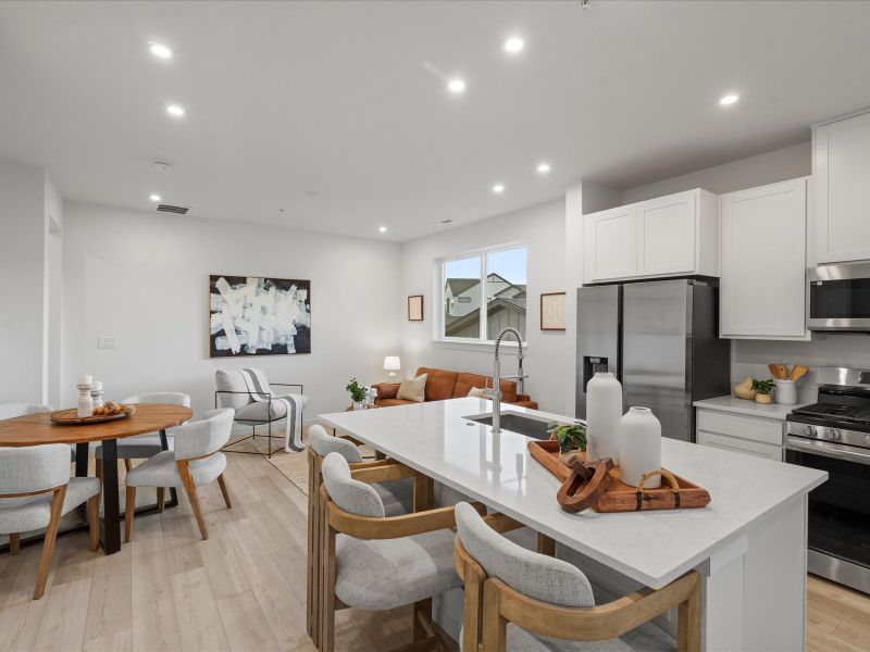 Furnished interior view inside a new home in The Vistas at West Mesa, Colorado Springs (Image 2). Furnished interior view inside a new home in The Vistas at West Mesa, Colorado Springs (Image 2).