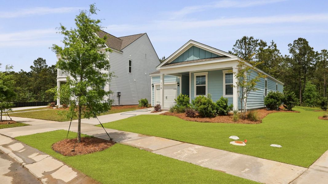 Front exterior of a new home in Sheep Island, Summerville, SC, highlighting curb appeal (Image 19).