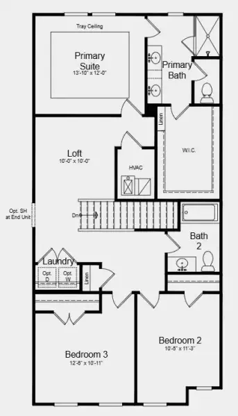 2D floor plan layout of this home in Weatherfield, Buford, GA (Image 3).