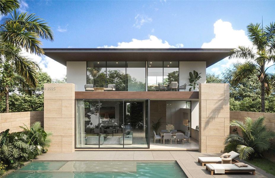 Exterior details and patio area of a home in , Miami (Image 2).