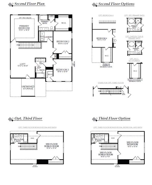 2D floor plan layout for the Oxford by Eastwood Homes in Ferry Grove, Lexington, SC (Image 4).