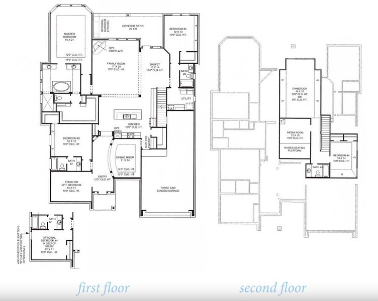 2D floor plan layout for the Cornell II 4025 by J. Patrick Homes in Colton, Montgomery, TX (Image 2). 2D floor plan layout for the Cornell II 4025 by J. Patrick Homes in Colton, Montgomery, TX (Image 2).