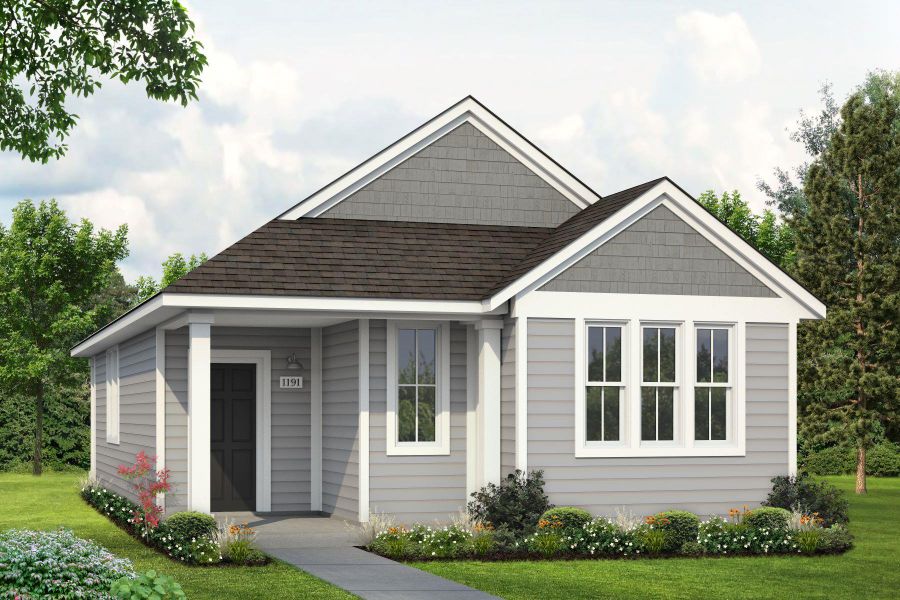 Front exterior of a new home in Casetta Ranch, Kyle, TX, highlighting curb appeal (Image 20).