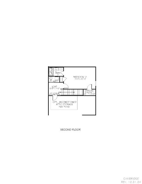 2D floor plan layout of this home in The Courtyards at Oak Grove, Durham, NC (Image 28).