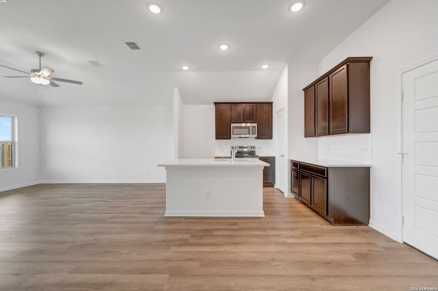Furnished interior view inside a new home in Meadows at Clear Springs, New Braunfels (Image 7). Furnished interior view inside a new home in Meadows at Clear Springs, New Braunfels (Image 7).