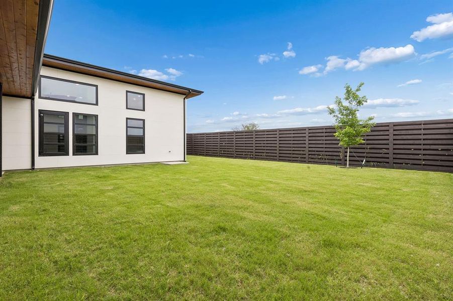 Spacious backyard