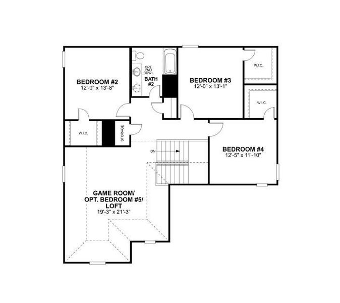 2D floor plan layout of this home in Magnolia Ridge, Magnolia, TX (Image 5). 2D floor plan layout of this home in Magnolia Ridge, Magnolia, TX (Image 5).