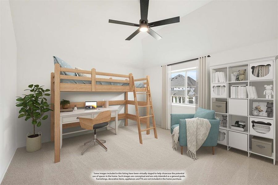 Furnished interior view inside a new home in Painted Tree Woodland District 50, McKinney (Image 5).