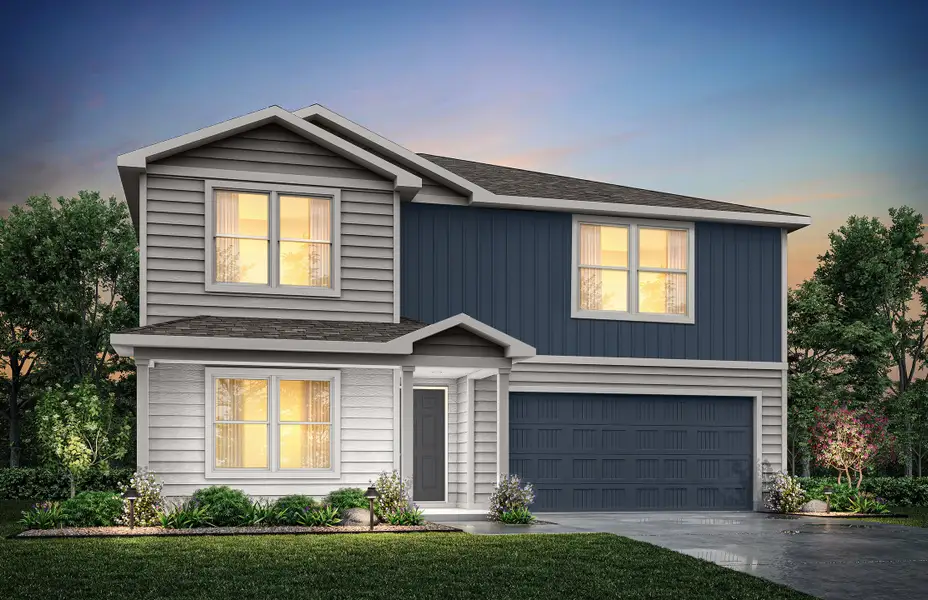 Representative exterior photo of a completed home built from the Taft by National HomeCorp in Whispering Winds, Alvord, TX (Image 21).