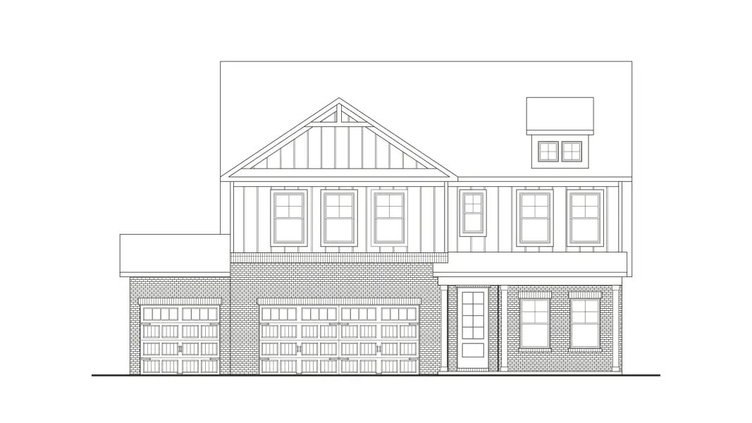 Elevation I-G with 3-Car Garage (R2.1)