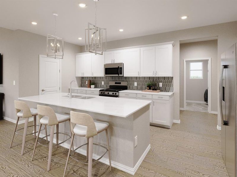 Photo is not of the actual home, but is an inspirational photo of builder’s model home and may depict options, furnishings, and/or decorator features that are not included