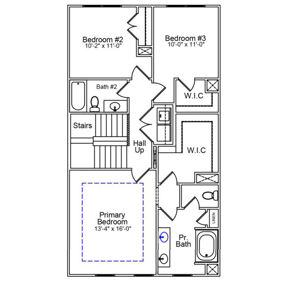 2D floor plan layout of this home in Sweetbrier, Durham, NC (Image 4).