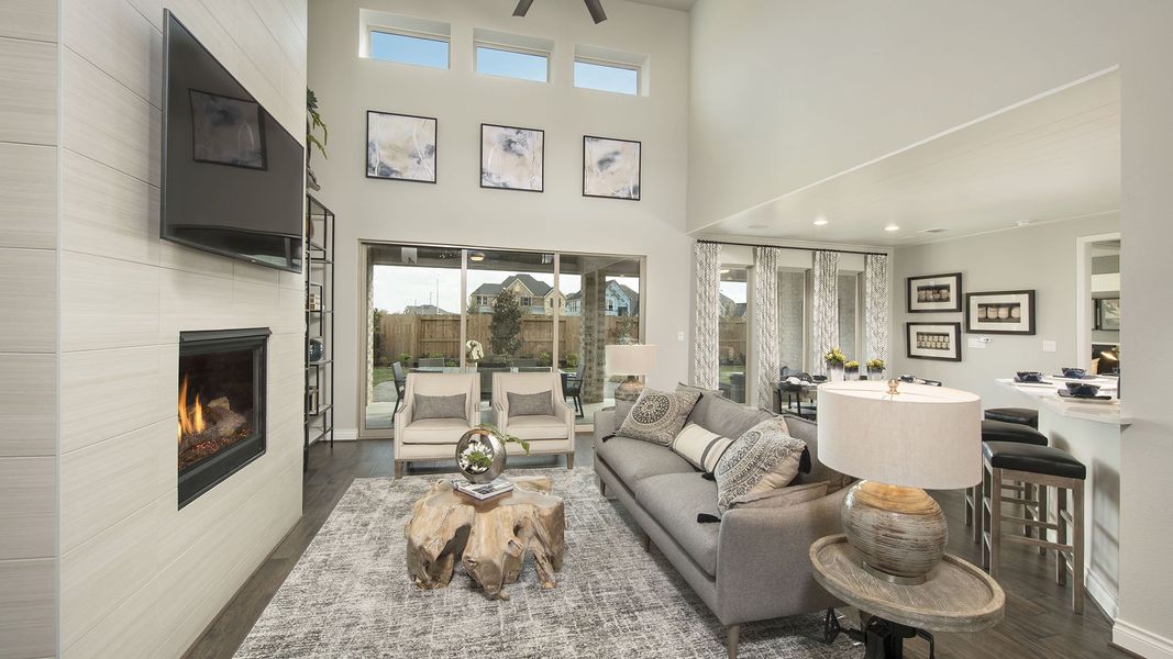Representative furnished interior of a home built from the 4098W by Perry Homes in Valencia, Manvel (Image 13).