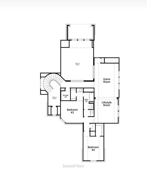 2D floor plan layout for the 229 Plan by Highland Homes in Jubilee: 70ft. lots, Hockley, TX (Image 26).