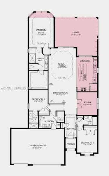 Additional Highlights Include: Tray ceiling pkg, 8' interior doors, covered extended lanai, outdoor kitchen rough-in, impact windows, and laminate flooring throughout main living area Additional Highlights Include: Tray ceiling pkg, 8' interior doors, covered extended lanai, outdoor kitchen rough-in, impact windows, and laminate flooring throughout main living area