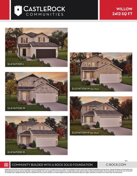 Representative rendering of the exterior for the Willow by CastleRock Communities (Image 3). Representative rendering of the exterior for the Willow by CastleRock Communities (Image 3).