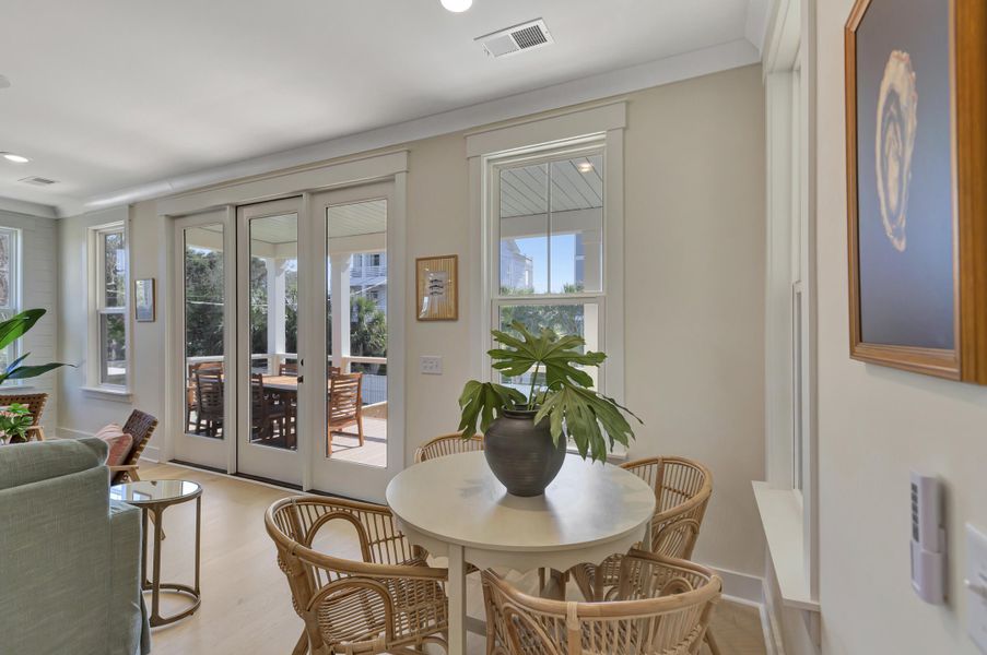 Furnished interior view inside a new home in , Isle Of Palms (Image 14). Furnished interior view inside a new home in , Isle Of Palms (Image 14).