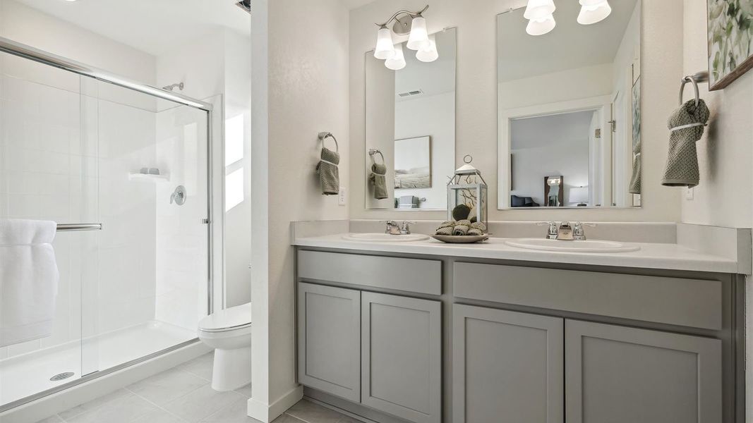 Furnished interior view inside a new home in Settlers Crossing, Commerce City (Image 14).