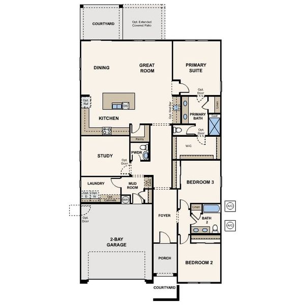 2D floor plan layout of this home in Teravalis, Maricopa, AZ (Image 5). 2D floor plan layout of this home in Teravalis, Maricopa, AZ (Image 5).