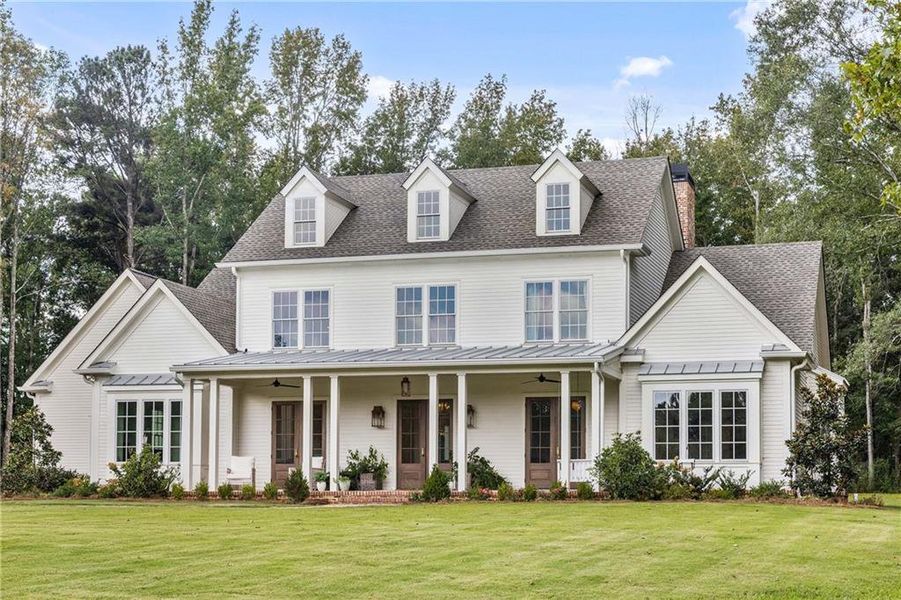 Front exterior of a new home in , Chattahoochee Hills, GA, highlighting curb appeal (Image 21).
