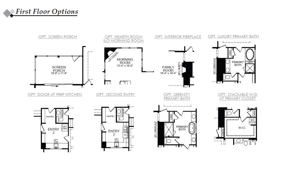 2D floor plan layout for the Manchester by Eastwood Homes in Rock Creek, Denver, NC (Image 3).