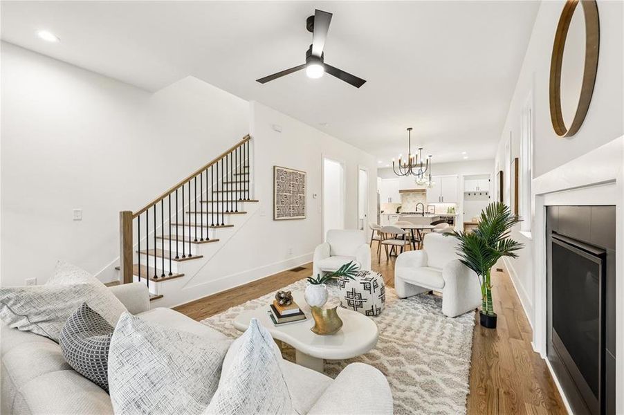 Furnished interior view inside a new home in , Decatur (Image 9).