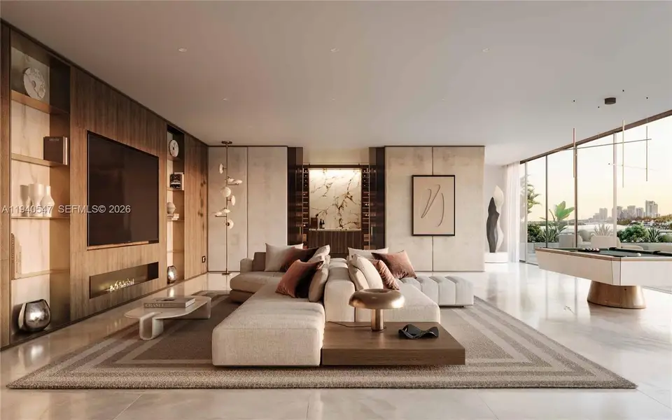 Rooftop entertainment area