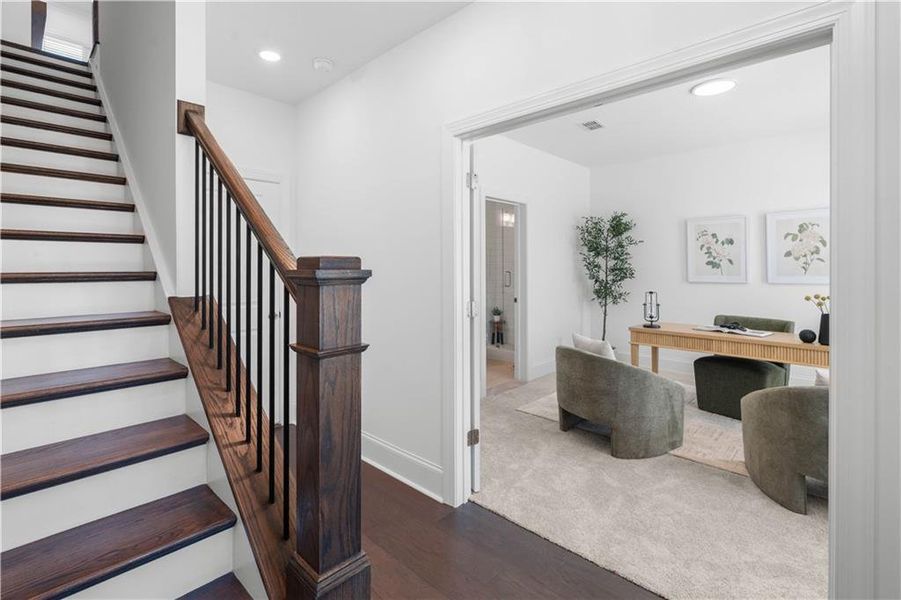 Furnished interior view inside a new home in Waterside Townhomes, Peachtree Corners (Image 5).