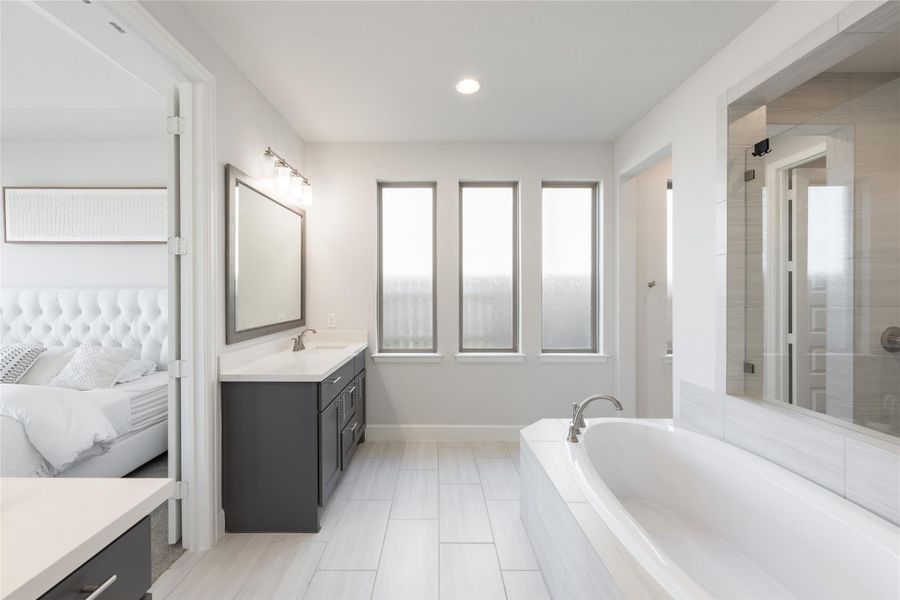 Furnished interior view inside a new home in Elyson, Katy (Image 13).