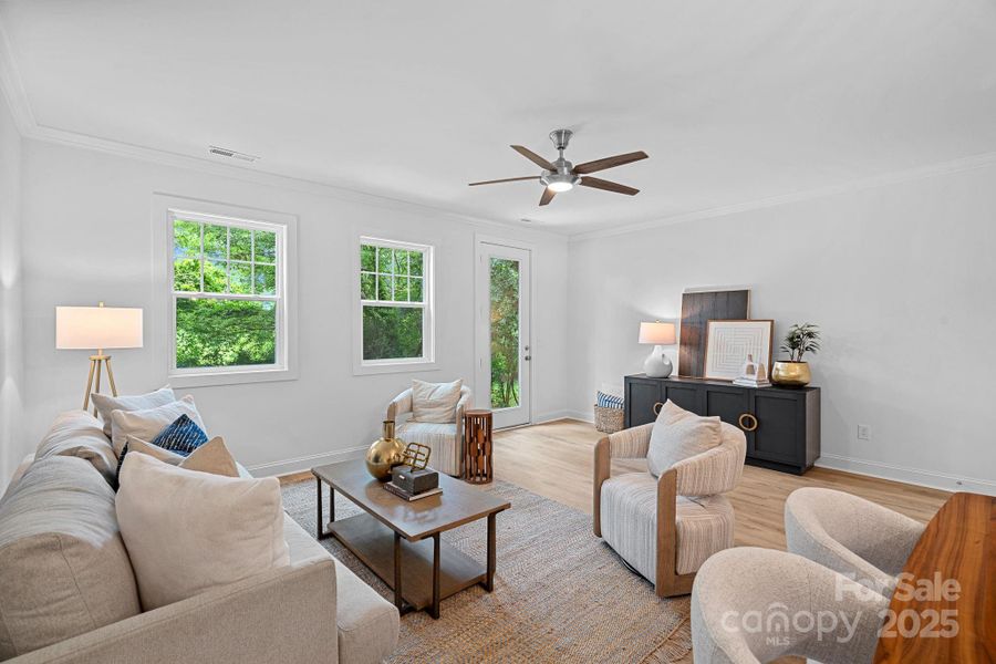 Furnished interior view inside a new home in , Charlotte (Image 12). Furnished interior view inside a new home in , Charlotte (Image 12).