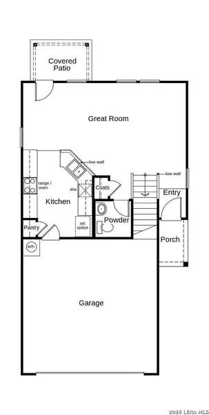 2D floor plan layout of this home in Spanish Trails Villas, San Antonio, TX (Image 3).