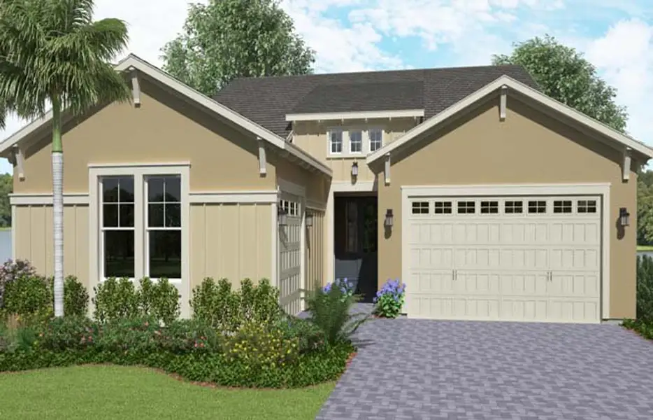 Representative exterior photo of a completed home built from the Kingfisher by Minto Communities in Westlake, Loxahatchee, FL (Image 4).