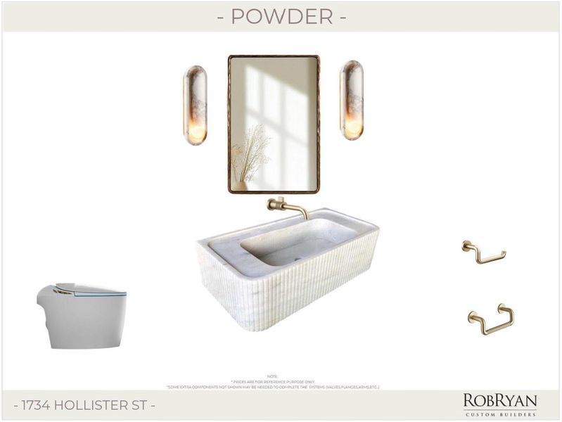 Powder room finishes