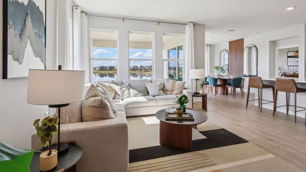 Representative furnished interior of a home built from the Robinson by D.R. Horton in Harmony West, St. Cloud (Image 5).