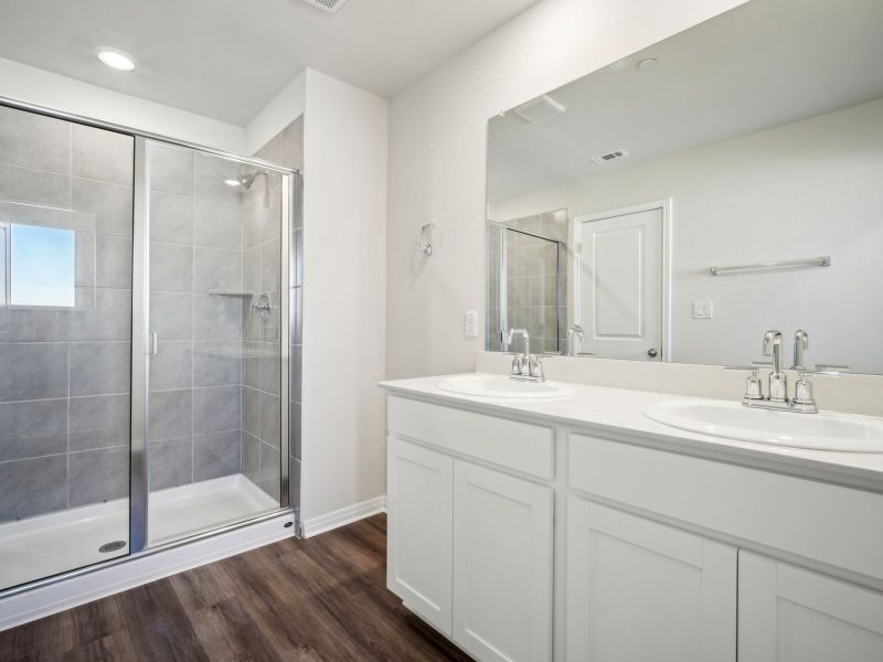 Furnished interior view inside a new home in Turner's Village, Buda (Image 6).