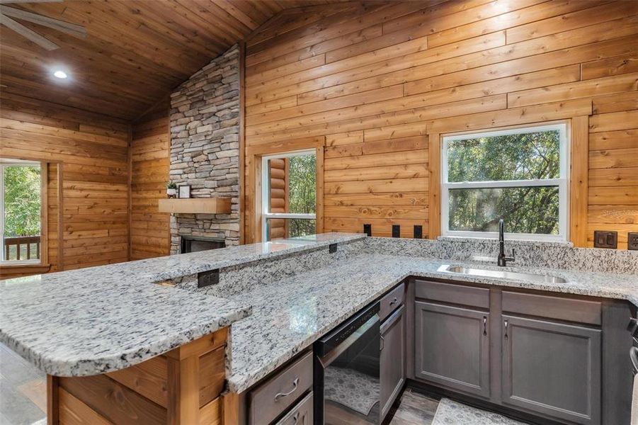 Kitchen with Quartz Countertops