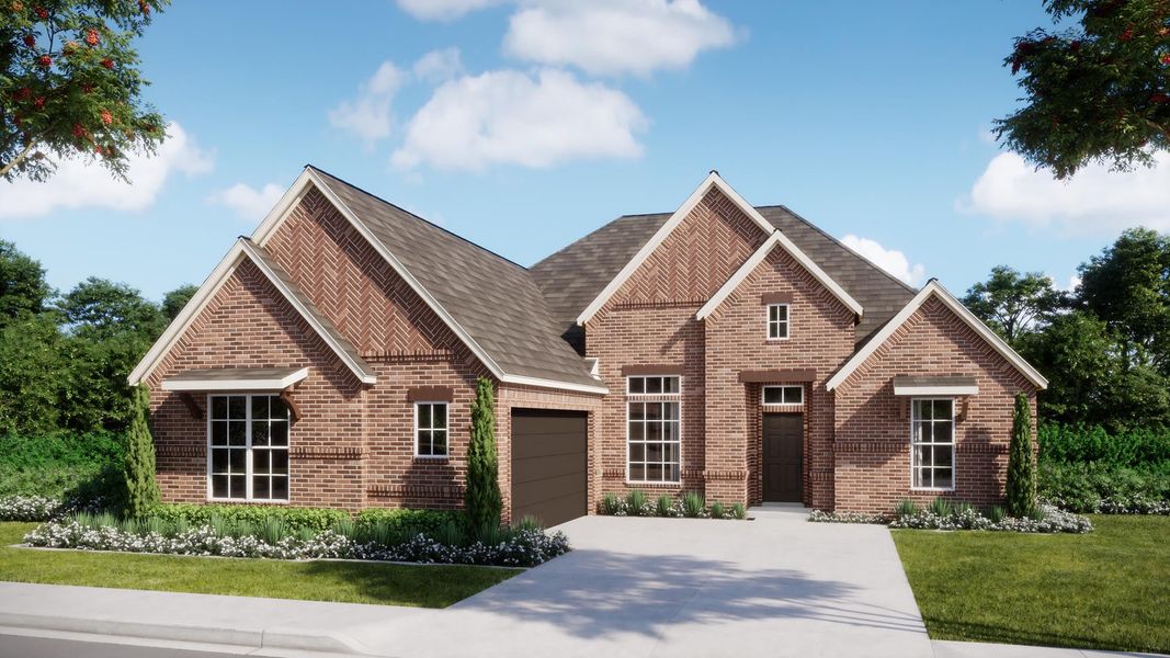 Representative exterior photo of a completed home built from the Concept 2370 by Risewell Homes in Myrtle Creek, Waxahachie, TX (Image 8).