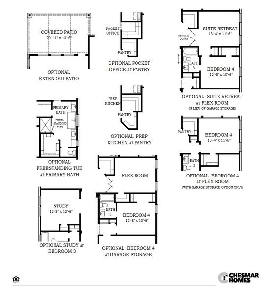 2D floor plan layout of this home in Prominence – Now Selling, San Antonio, TX (Image 4).