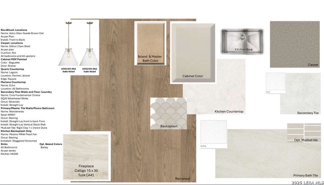 Sample of building materials used in homes in Homestead, Schertz (Image 4).