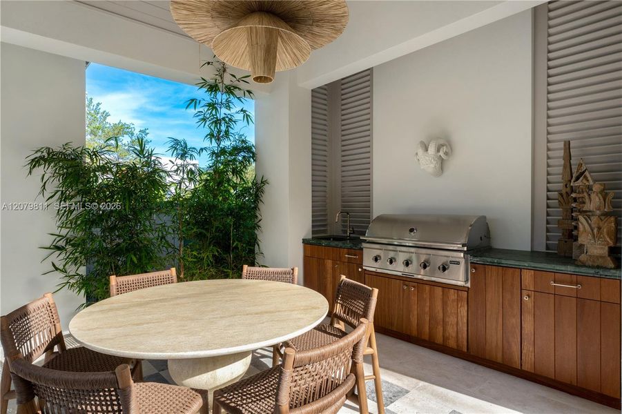 Exterior details and patio area of a home in , Key Biscayne (Image 29). Exterior details and patio area of a home in , Key Biscayne (Image 29).